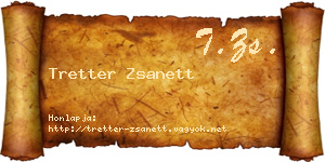 Tretter Zsanett névjegykártya